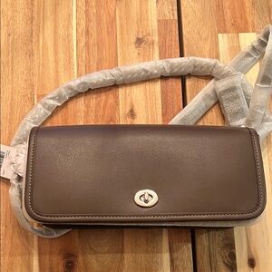 NWT Coach Dinky Bag Maple and Silver Hardware